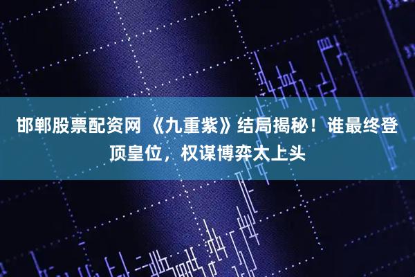 邯郸股票配资网 《九重紫》结局揭秘！谁最终登顶皇位，权谋博弈太上头